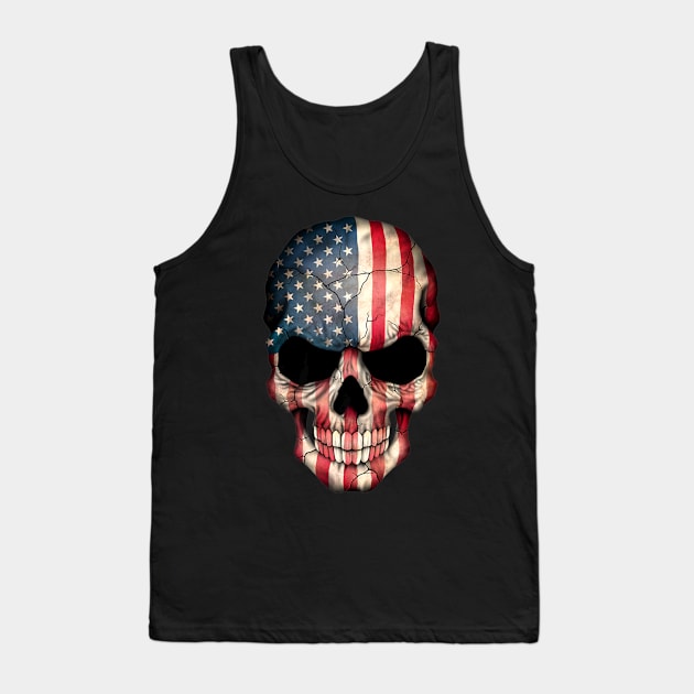 Flag Skull Tank Top by Feliz ZombiePunk